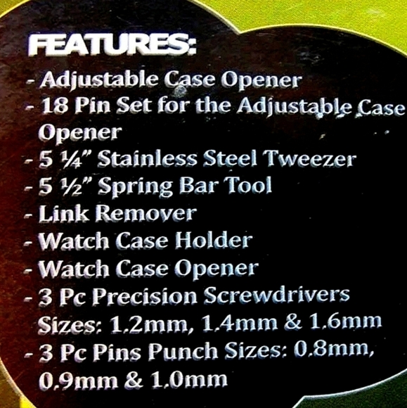 13 pcs Watch Repair Tool Kit With Carrying Case - Picture 2 of 3